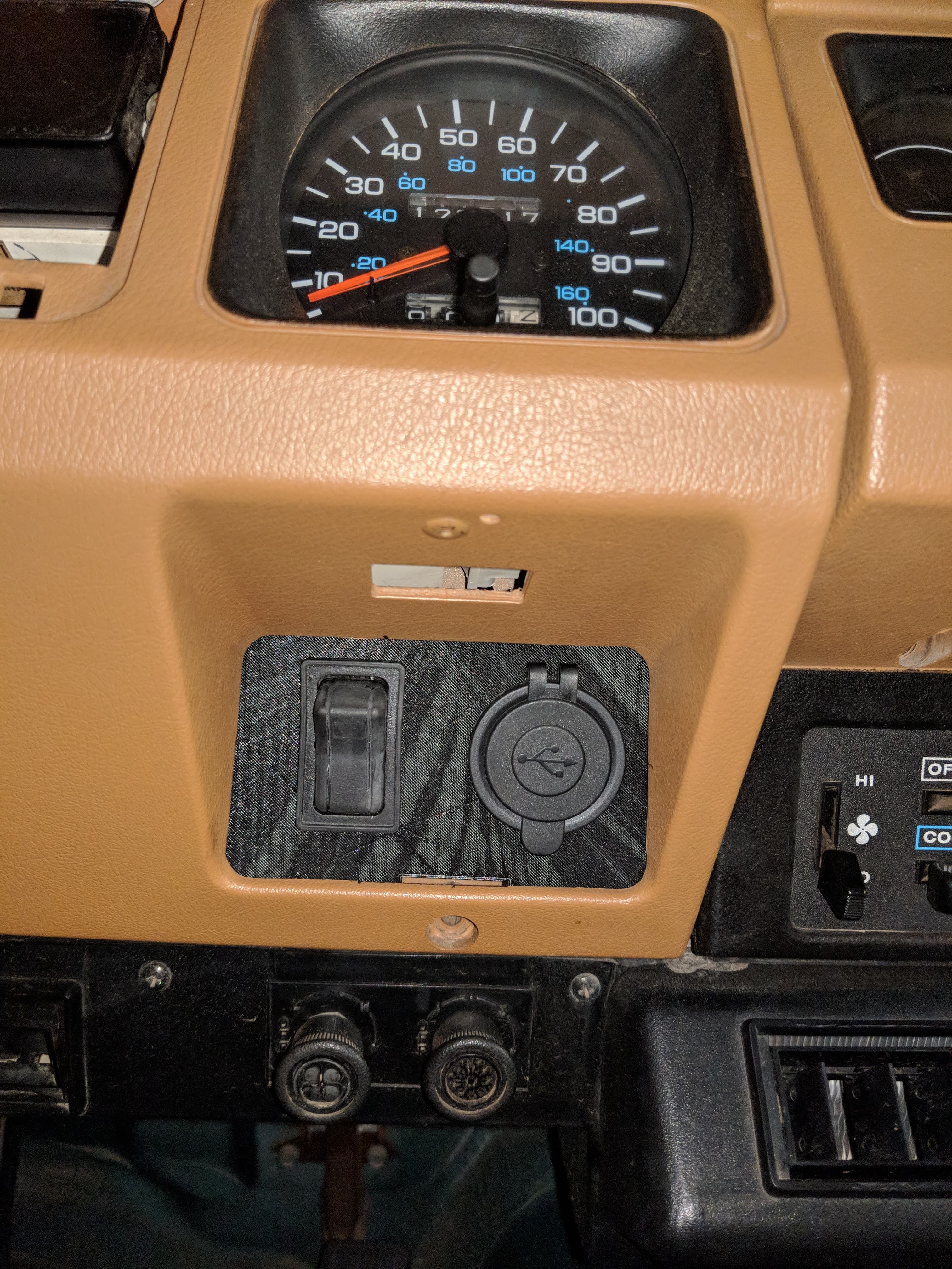 Jeep YJ Right AUX Panel