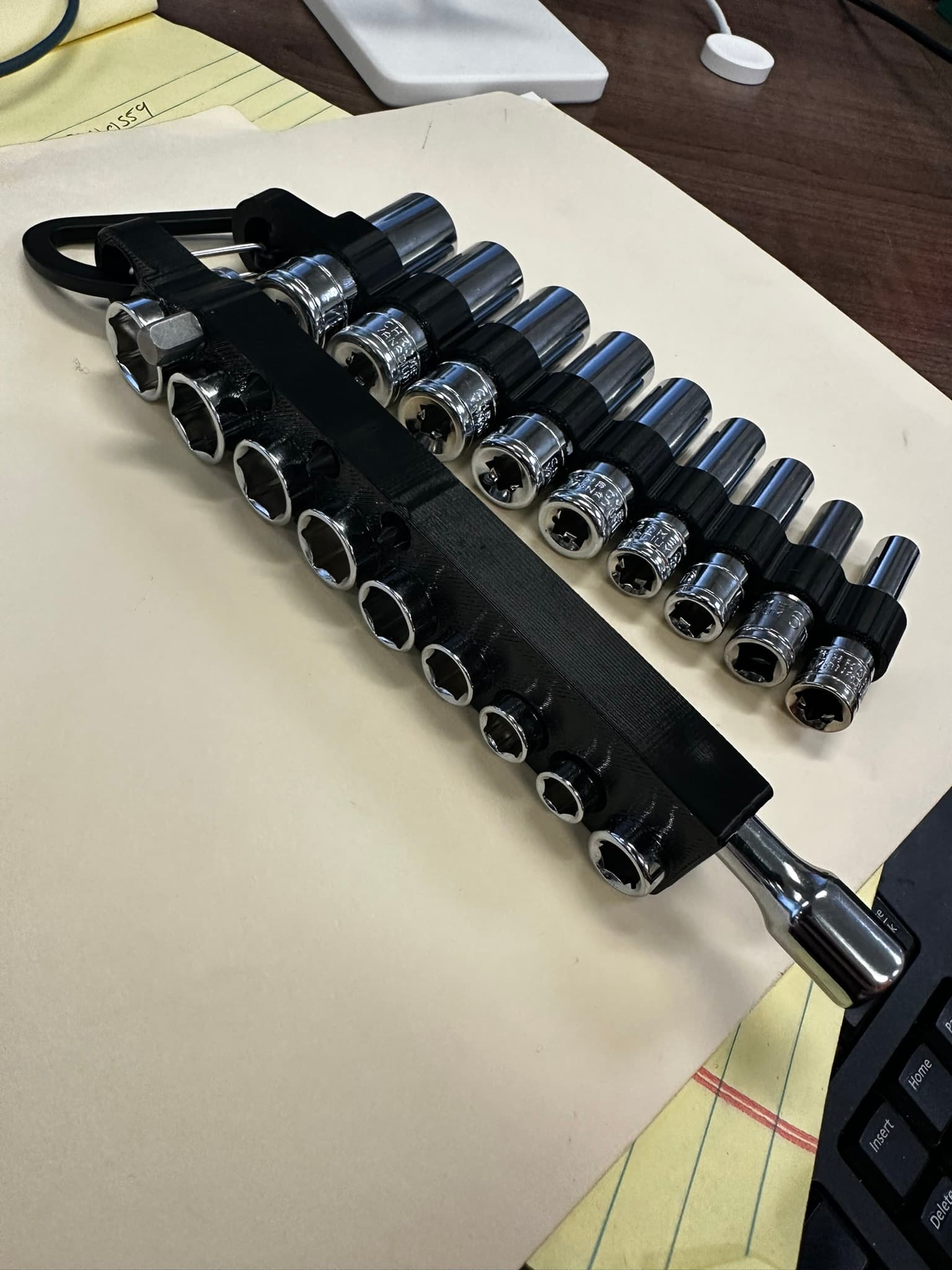 TPU Socket Organizer Tray for 1/4" Socket Set