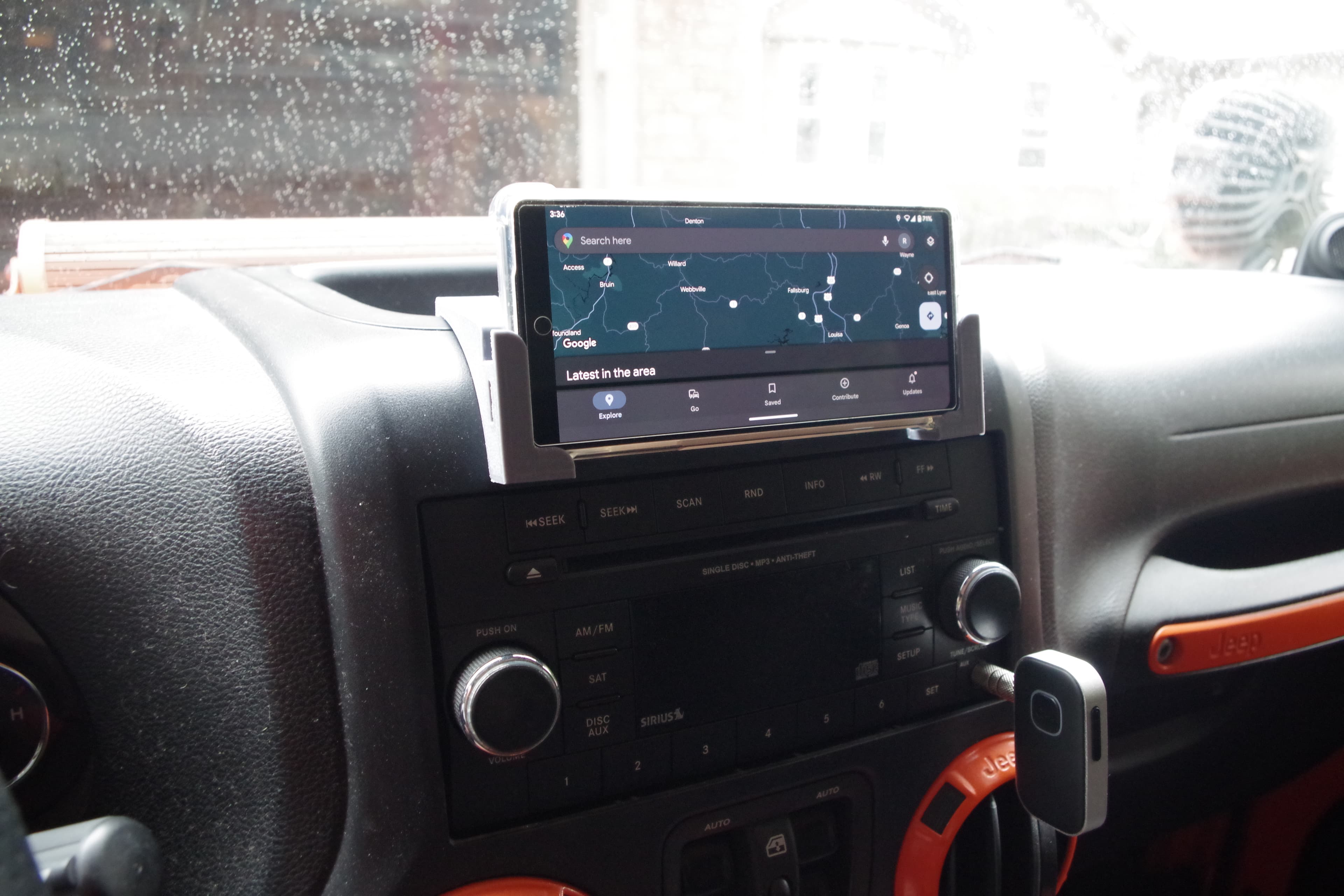 Jeep Wrangler Phone Holder